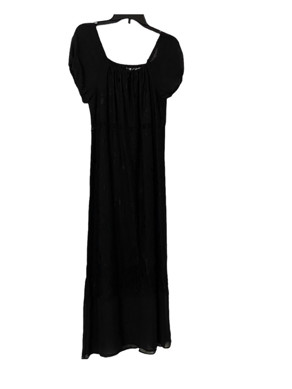 Jessica Howard Black Maxi Dress with Scoop Neckline
